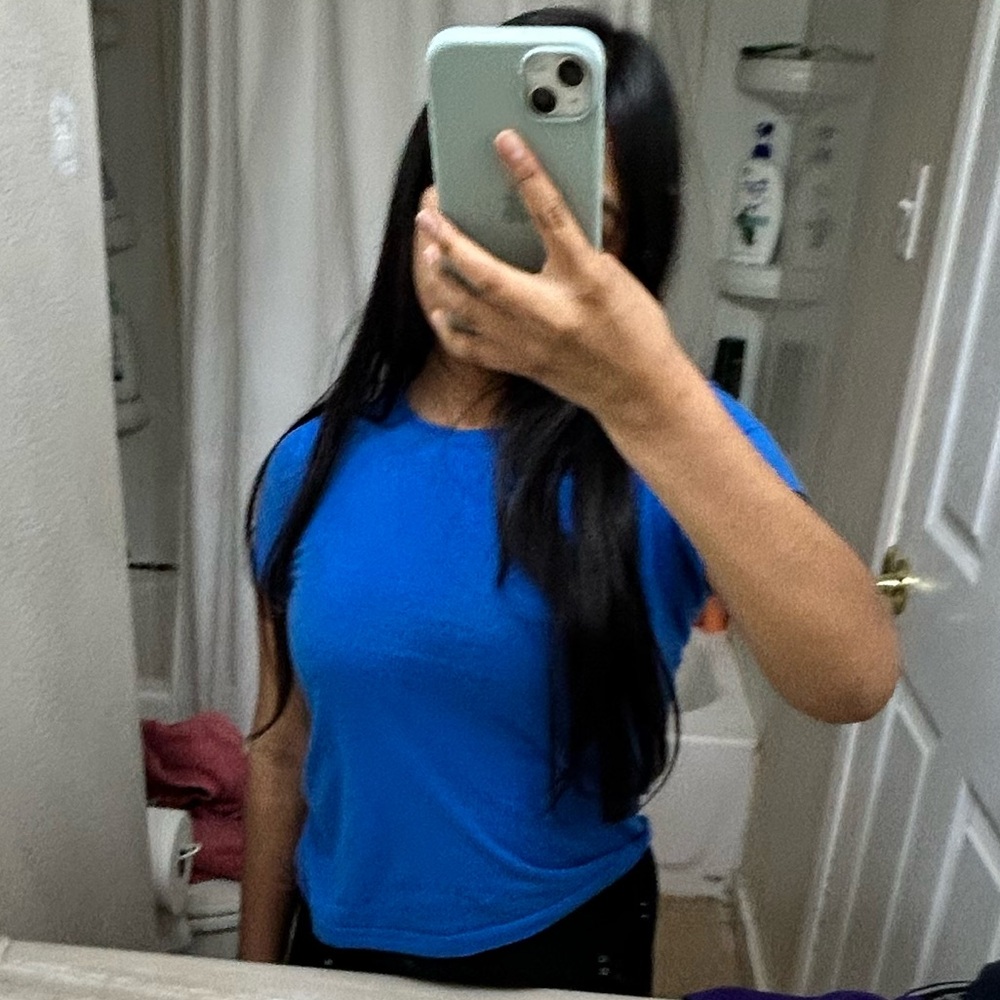 Blue baby tee